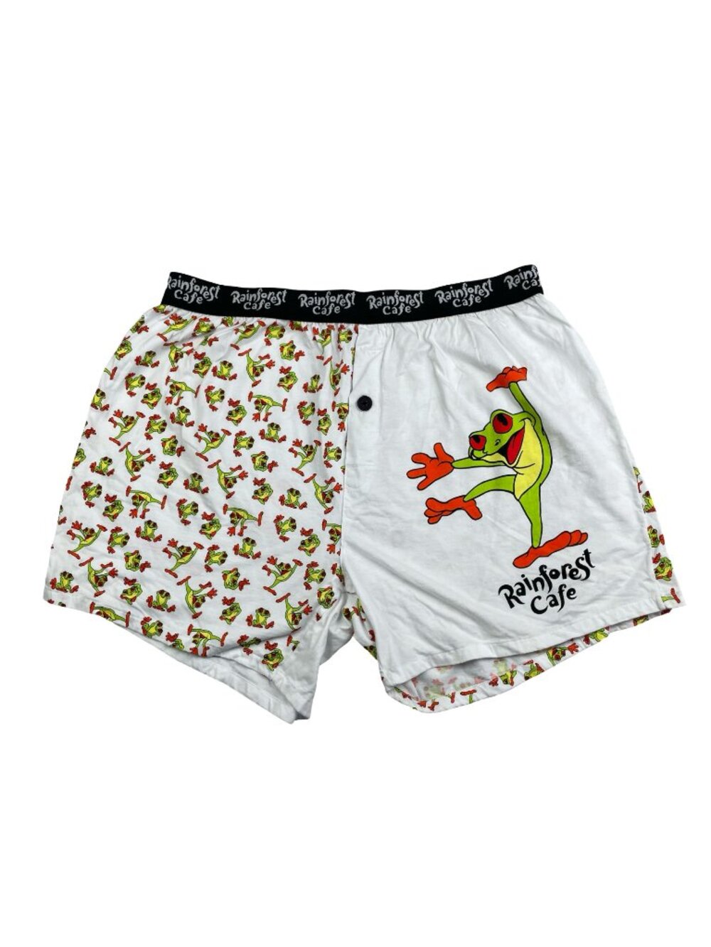 NEW VTG Rainforest Cafe Men's Tree Frogs All-Over Boxer Shorts • Large